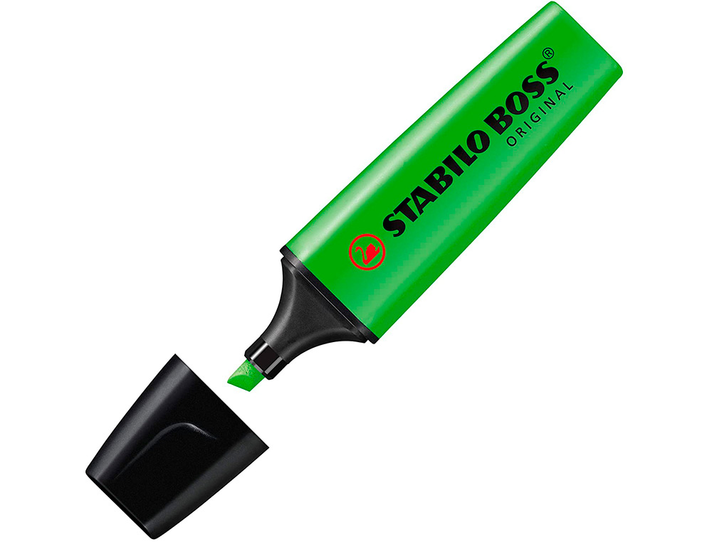 STABILO - Rotulador boss fluorescente 70 verde estuche de 4 unidades (Ref. 70/4-33)
