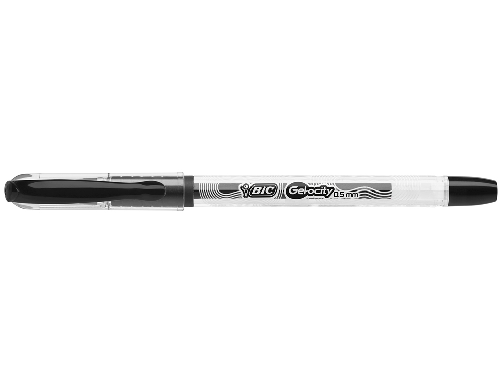 BIC - Boligrafo gelocity stic gel negro punta de 0,5 mm (Ref. CEL1010266)