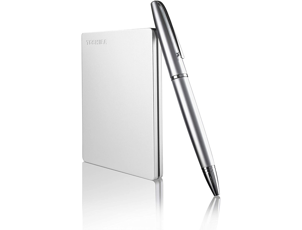 TOSHIBA - Disco duro externo canvio slim hdd 2,50\" 5.000 mbit/s usb 3.0 1 tb color blanco (Ref. HDTD310ES3DA) (Canon L.P.I. 6,45€ Incluido)