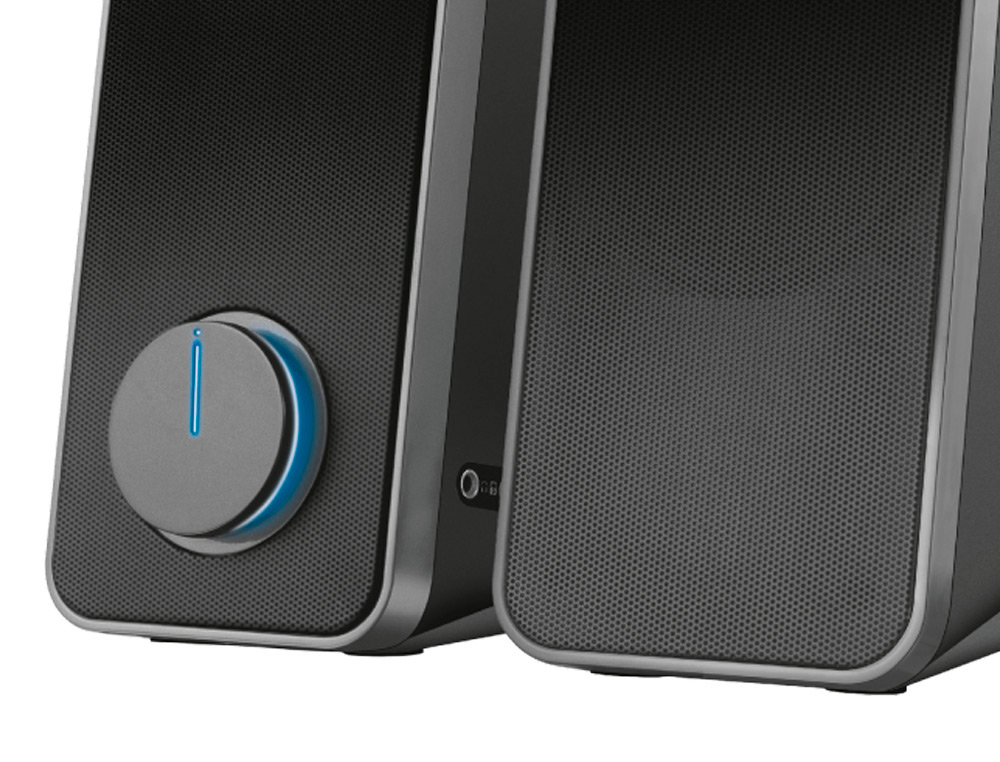 TRUST - Altavoces arys 2.0 potencia maxima 28w control de volumen y conexion auriculares usb color negro (Ref. 20179)