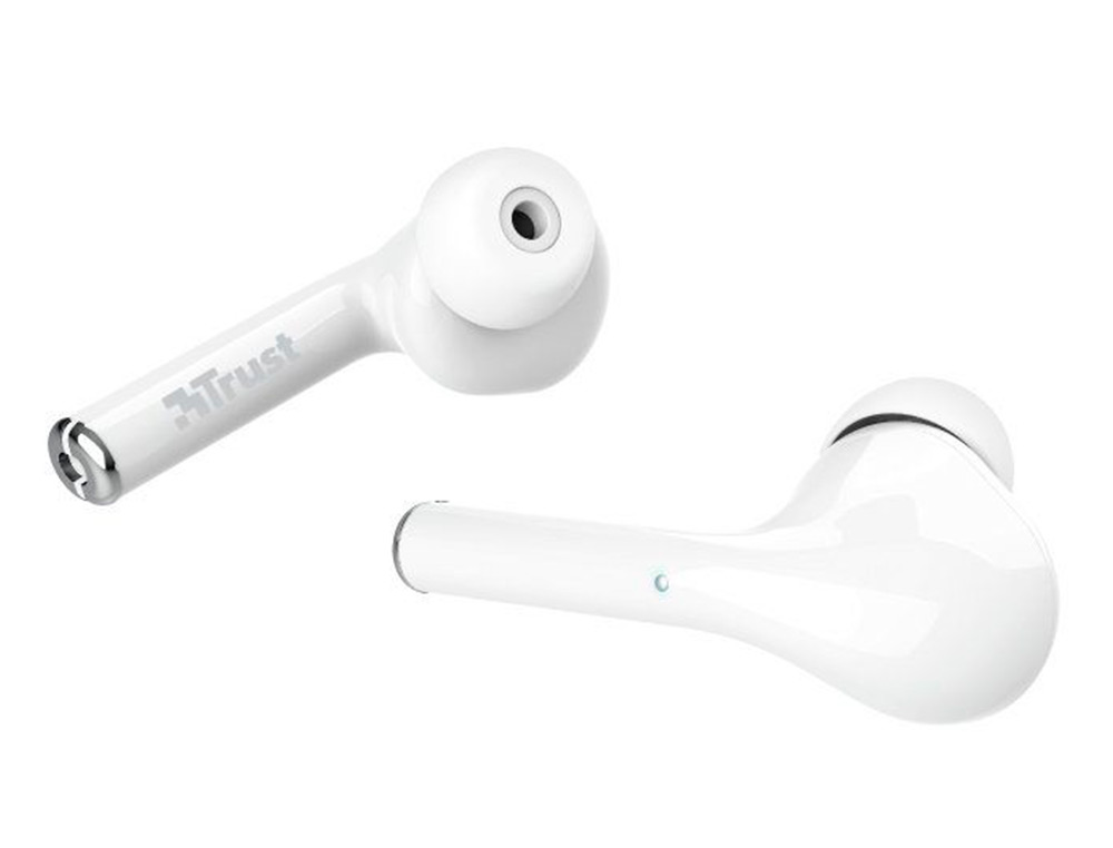 TRUST - Auricular nika inalambrico bluetooth con estuche de carga color blanco (Ref. 23705)