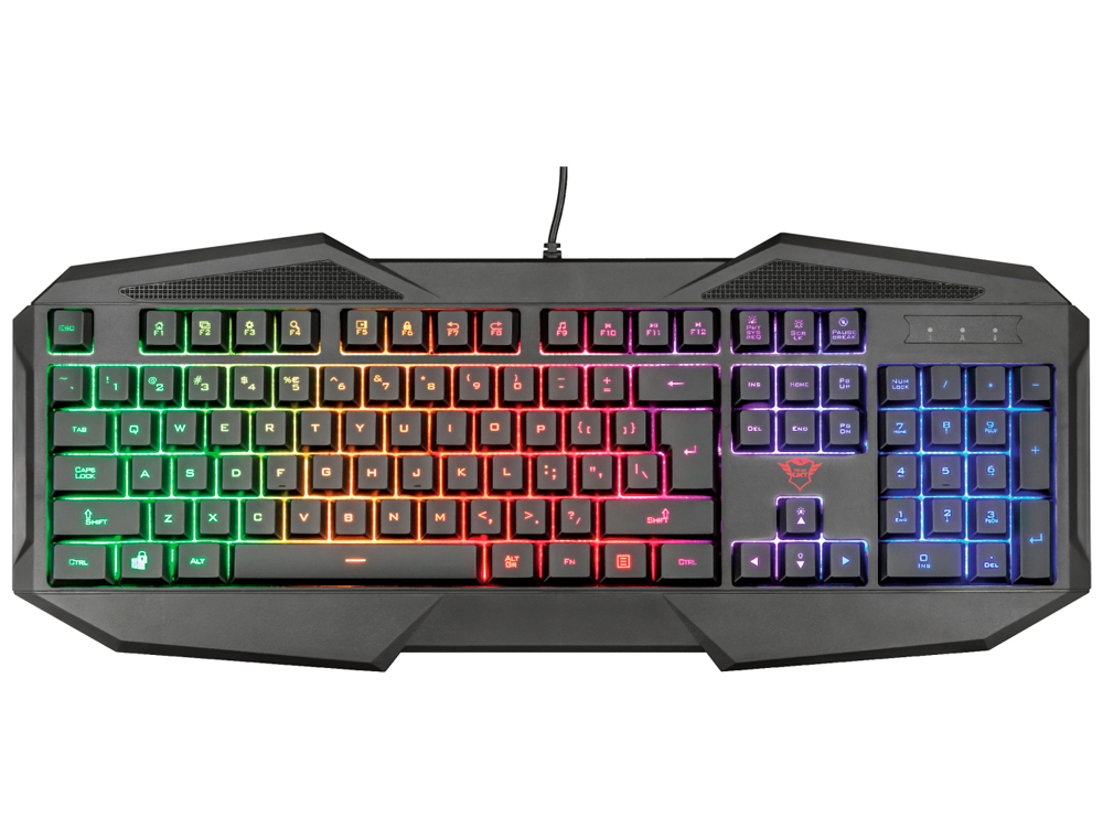 TRUST - Teclado gxt 830-rw avonn gaming iluminacion rainbow usb 2.0 cable 1,4 m (Ref. 22279)