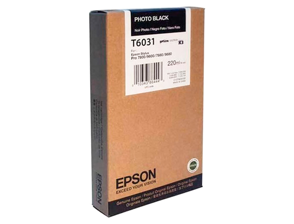 EPSON - Ink-jet gf stylus pro 7880/9880 negro photo (Ref. C13T603100)