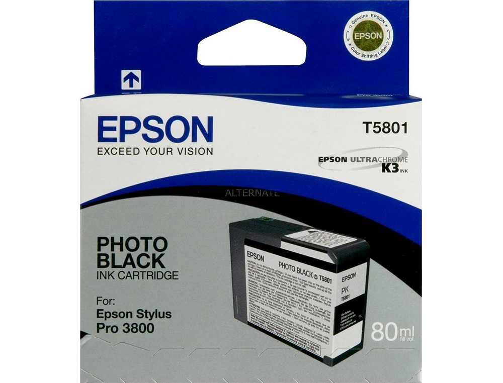 EPSON - Ink-jet stylus pro-3800/3880 negro photo (80ml) (Ref. C13T580100)
