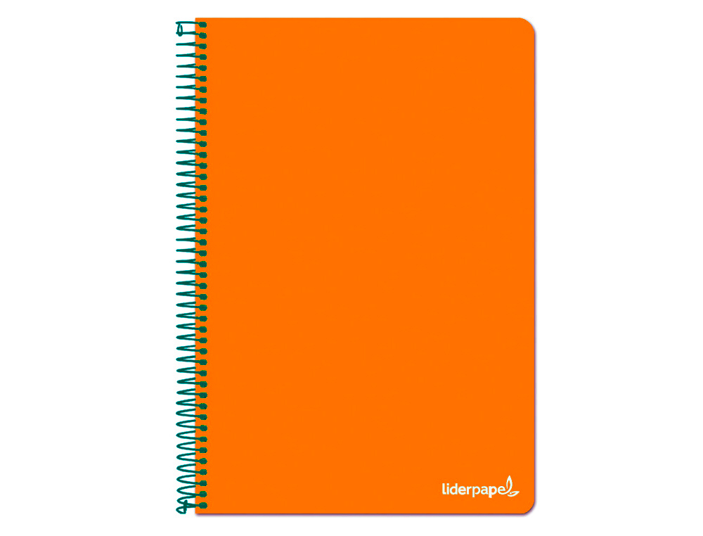 LIDERPAPEL - CUADERNO ESPIRAL FOLIO WRITE TAPA BLANDA 80H 60GR PAUTA 2,5 MM CON MARGEN COLOR NARANJA