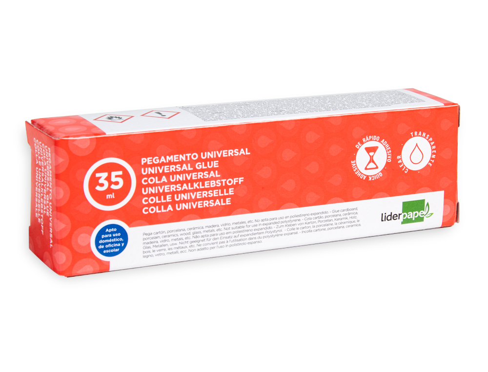 LIDERPAPEL - PEGAMENTO UNIVERSAL TRANSPARENTE 35 ML