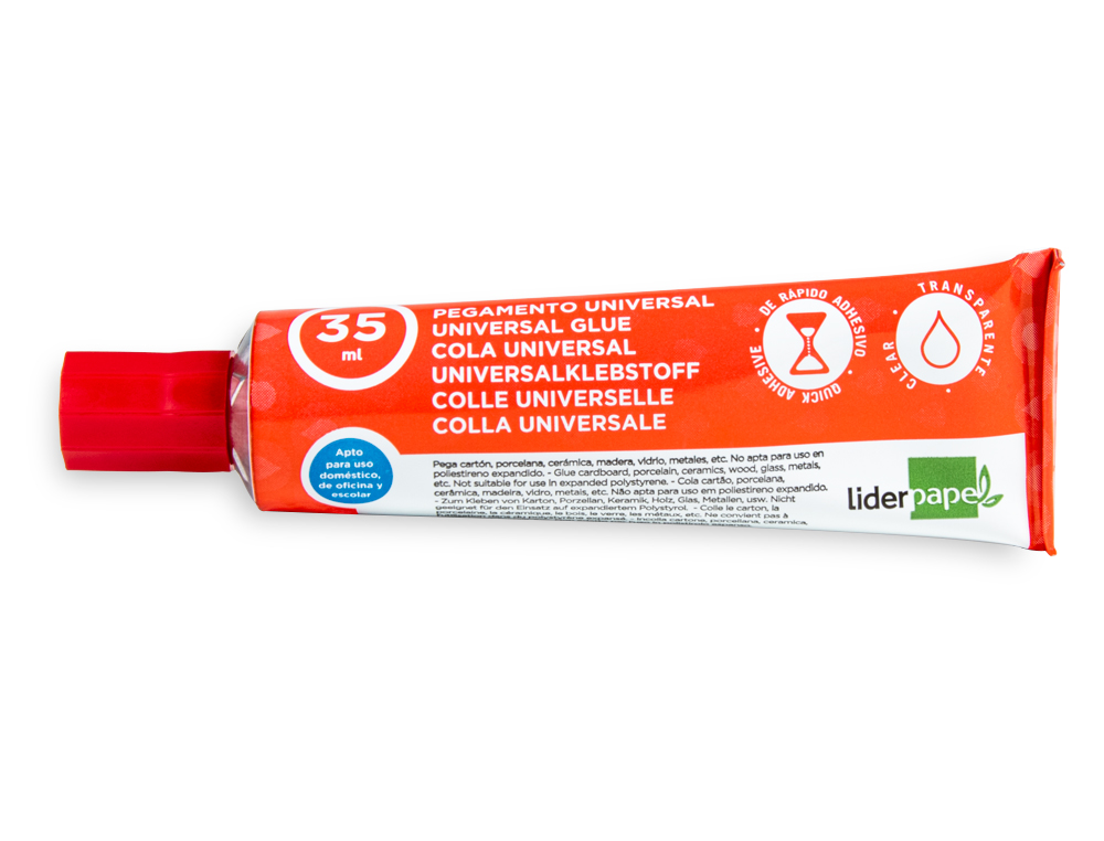 LIDERPAPEL - PEGAMENTO UNIVERSAL TRANSPARENTE 35 ML