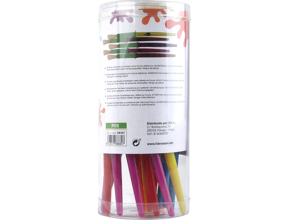 LIDERPAPEL - PINCELES ESCOLARES MEDIANO