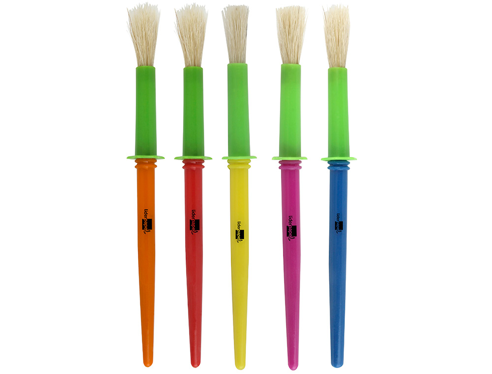 LIDERPAPEL - PINCELES ESCOLARES MEDIANO