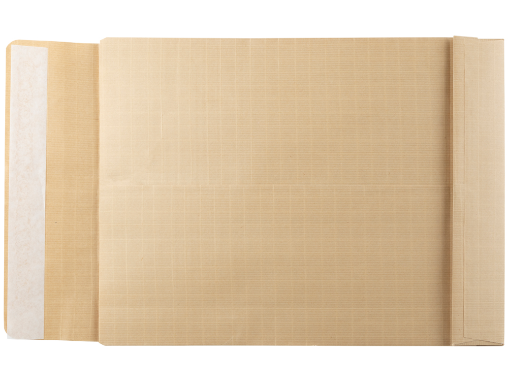 LIDERPAPEL - SOBRE BOLSA FUELLE KRAFT ARMADO 280X365 MM SOLAPA TIRA DE SILICONA PAPEL 120 GR CAJA DE 50 UNIDADES