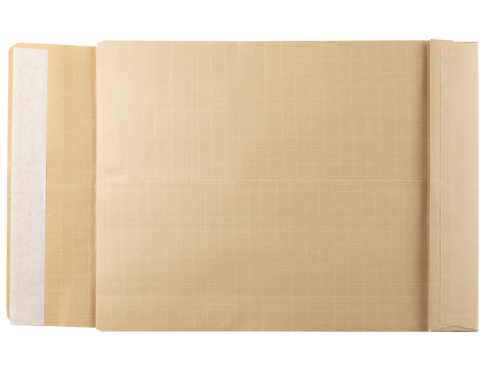 LIDERPAPEL - SOBRE BOLSA ARMADO KRAFT ENVIO SEGURIDAD 260X360 MM SOLAPA TIRA DE SILICONA PAPEL 120 GR CAJA DE 100