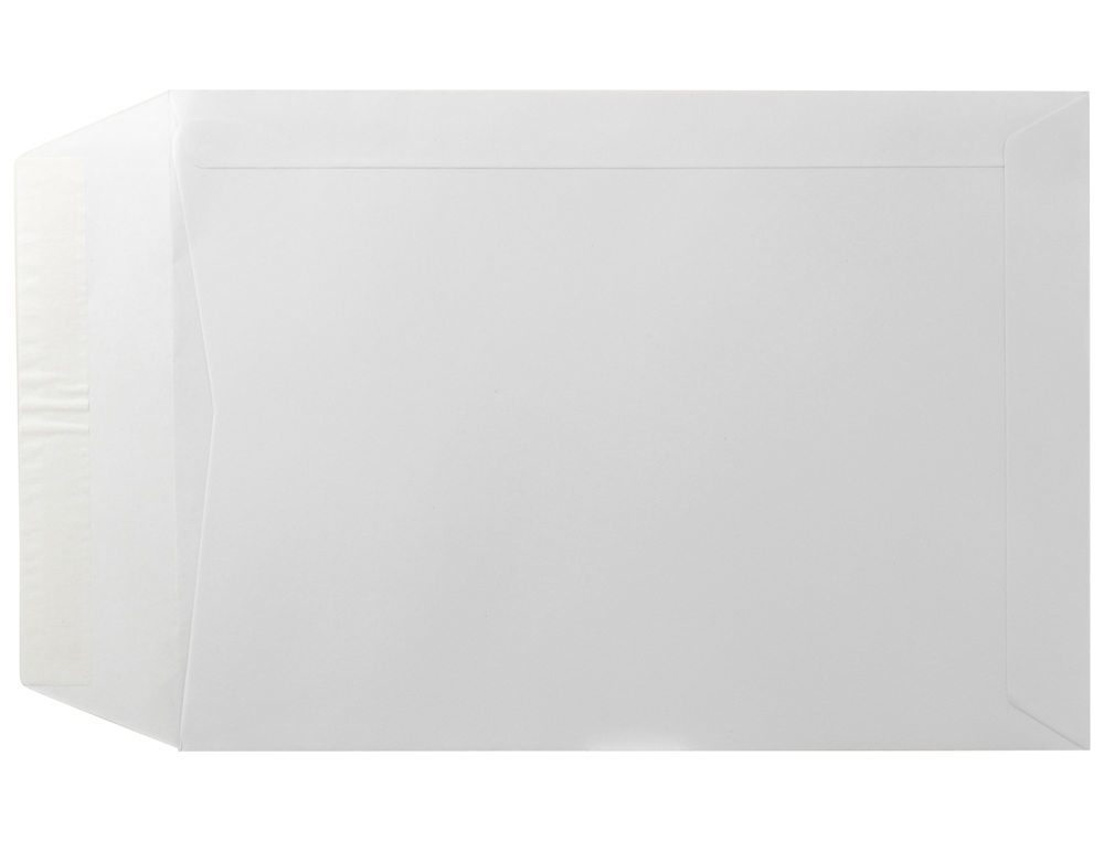 LIDERPAPEL - SOBRE BOLSA BLANCO 310X410 MM SOLAPA TIRA DE SILICONA PAPEL OFFSET 100 GR CAJA DE 250 UNIDADES