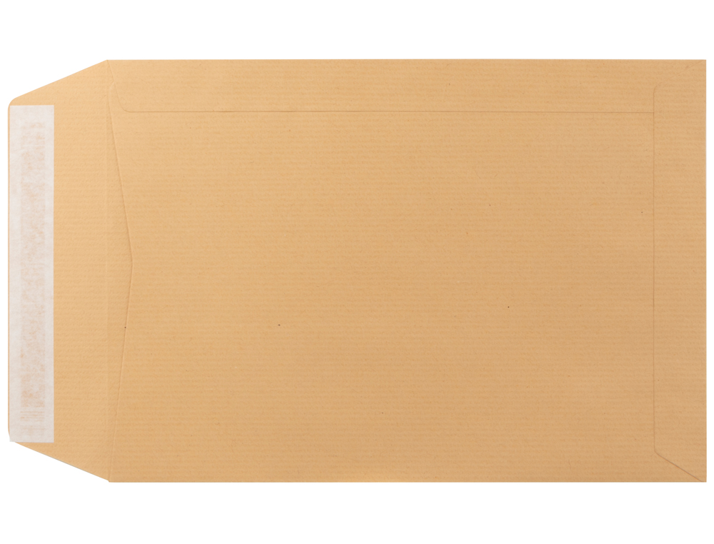 LIDERPAPEL - SOBRE BOLSA FUELLE KRAFT 250X353 MM SOLAPA TIRA DE SILICONA PAPEL 120 GR CAJA DE 50 UNIDADES
