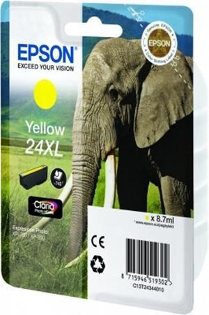 EPSON - cartucho inkjet amarillo CLARIA PHOTO 24XL 740P XP-55/7XX/8XX/9XX (Ref.C13T24344012)