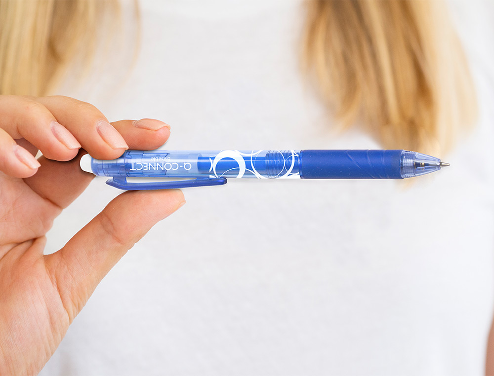 Q-CONNECT - BOLIGRAFO RETRACTIL BORRABLE 0,7 MM COLOR AZUL