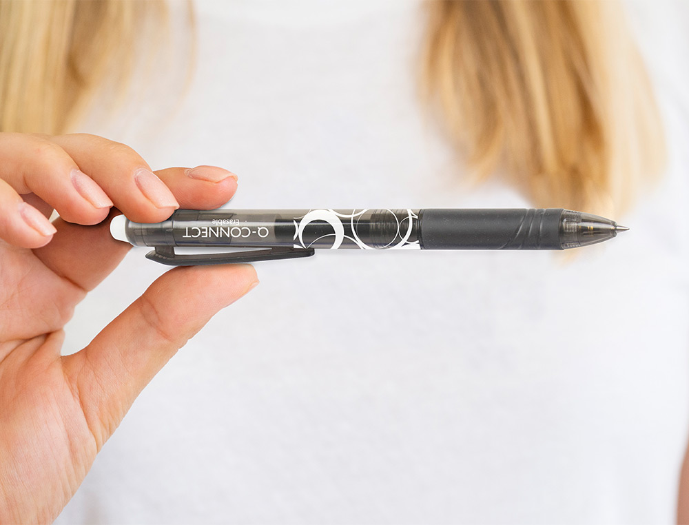Q-CONNECT - BOLIGRAFO RETRACTIL BORRABLE 0,7 MM COLOR NEGRO