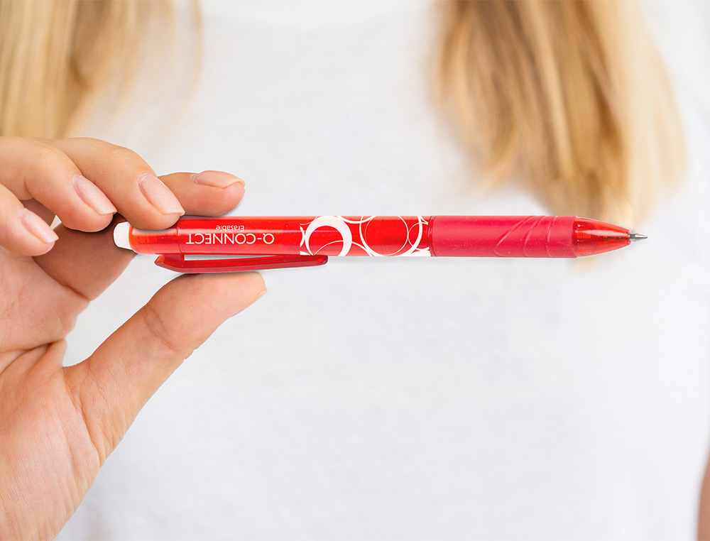 Q-CONNECT - BOLIGRAFO RETRACTIL BORRABLE 0,7 MM COLOR ROJO