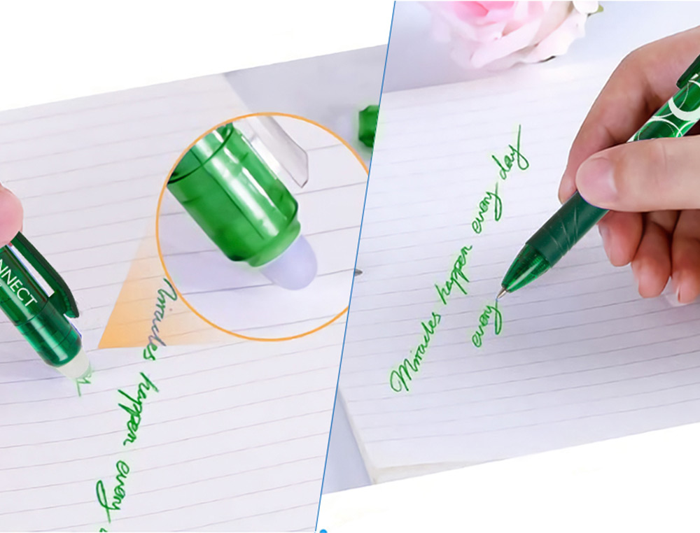 Q-CONNECT - BOLIGRAFO RETRACTIL BORRABLE 0,7 MM COLOR VERDE