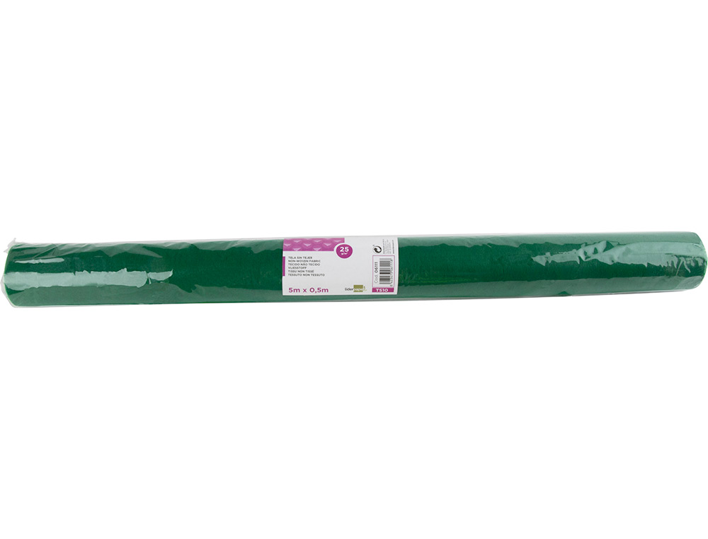 LIDERPAPEL - TEJIDO SIN TEJER TERILENO 25 G/M2 ROLLO DE 5 MT VERDE