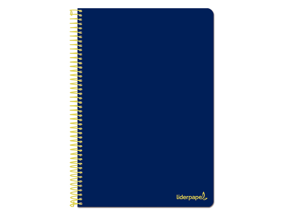 LIDERPAPEL - CUADERNO ESPIRAL FOLIO WRITE TAPA BLANDA 80H 60GR CUADRO 4MM CON MARGEN COLOR AZUL