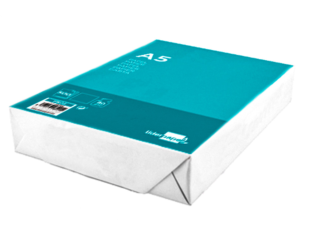 LIDERPAPEL - PAPEL A5 80G/M2 PAQUETE DE 500 BLANCO (Ref.PB02)