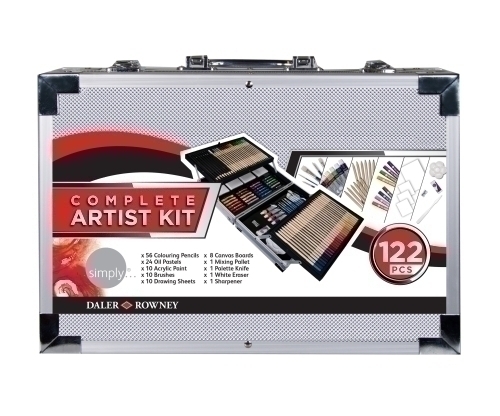LAPICES DALER ROWNEY MALETIN ARTE COMPLETO SET de 122 PIEZAS