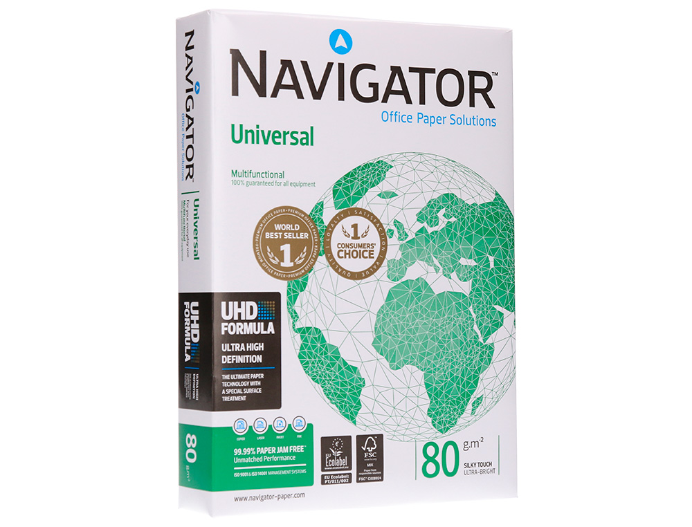 NAVIGATOR - Universal. Papel multifuncion 500h 80 g. A4 (Ref.0472UN)