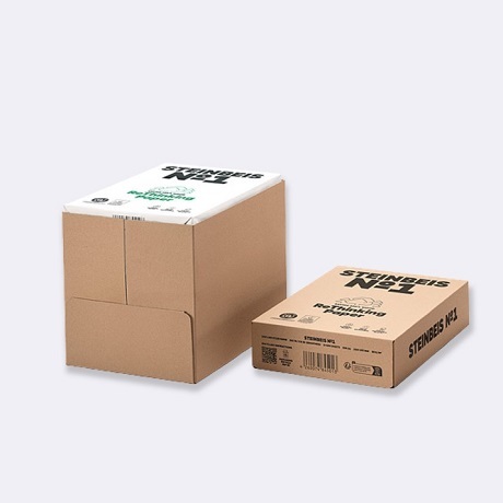 STEINBEIS Nº1 - Papel fotocopiadora 100% reciclado DIN A4 - 80gr - Paquete 500h (Ref.40002076)