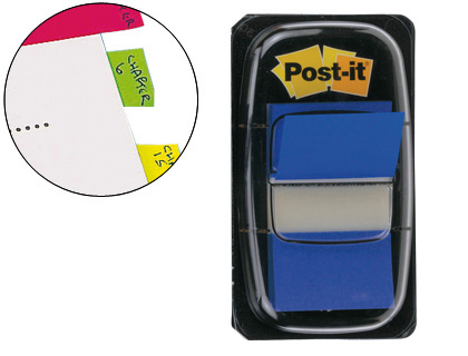 POST-IT - BANDERITAS ADHESIVAS 680 (1") AZUL (Ref.680-2)