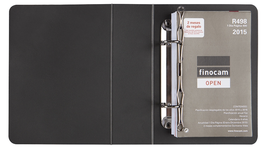 FINOCAM - RECAMBIO ARCHIVADOR PARA OPEN 400 91x152mm - 2 Anillas (Ref.R469-1950061)