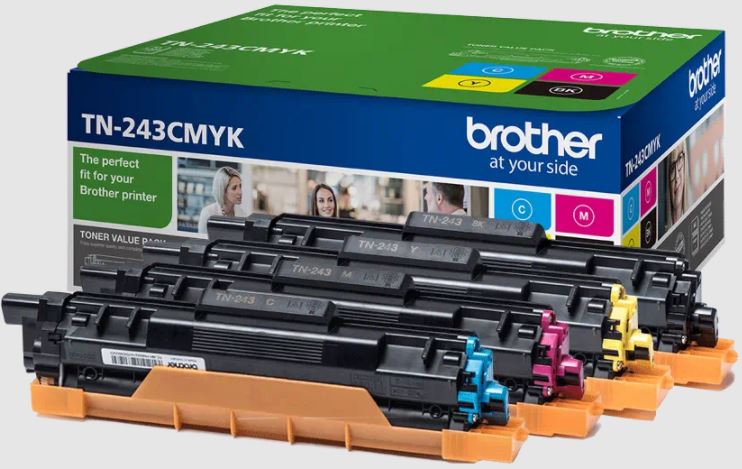BROTHER - Toner Laser ORIGINALES TN-243CMYK MULTIPACK (Negro-Cian-Magenta-Amarillo) DCP-l3510cdw/HL-l3270cdw/MFC-l3710cw 1.000pg (Ref.TN243CMYK)