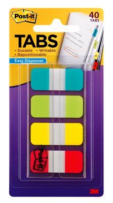 POST-IT - Index RIGIDO MINI, DISPENSADOR ROJO, AMARILLO, LIMA, AZUL FUNDA 4X10 676-ALYR-EU (Ref.70005276285)