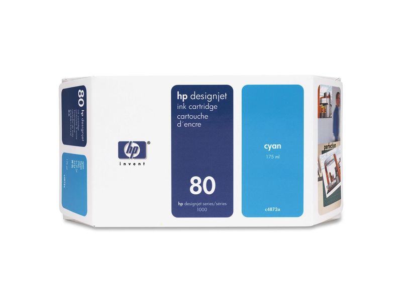 HP ( HEWLETT PACKARD ) - Cartuchos ORIGINALES Inyección De Tinta 80 Cyan (Ref.C4846A)