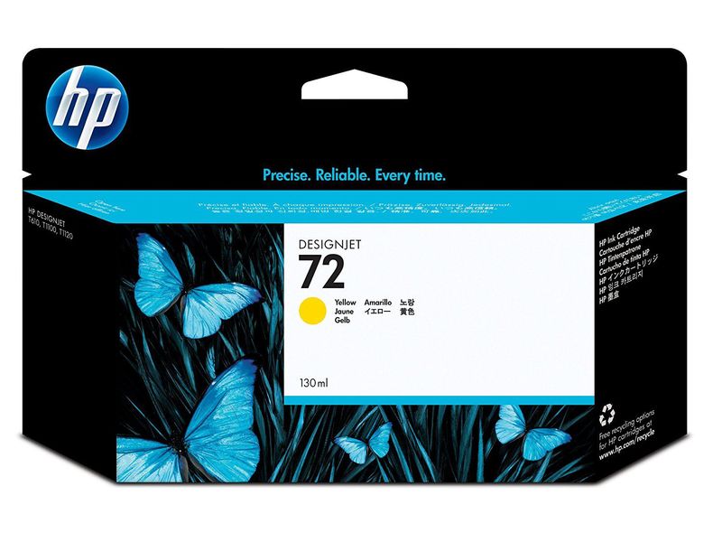 HP ( HEWLETT PACKARD ) - Cartuchos ORIGINALES Inyección De Tinta 72 Amarillo (Ref.C9373A)