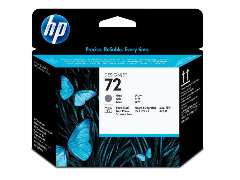 HP ( HEWLETT PACKARD ) - Cabezal Inyección 72 Gris/Negro (Ref.C9380A)