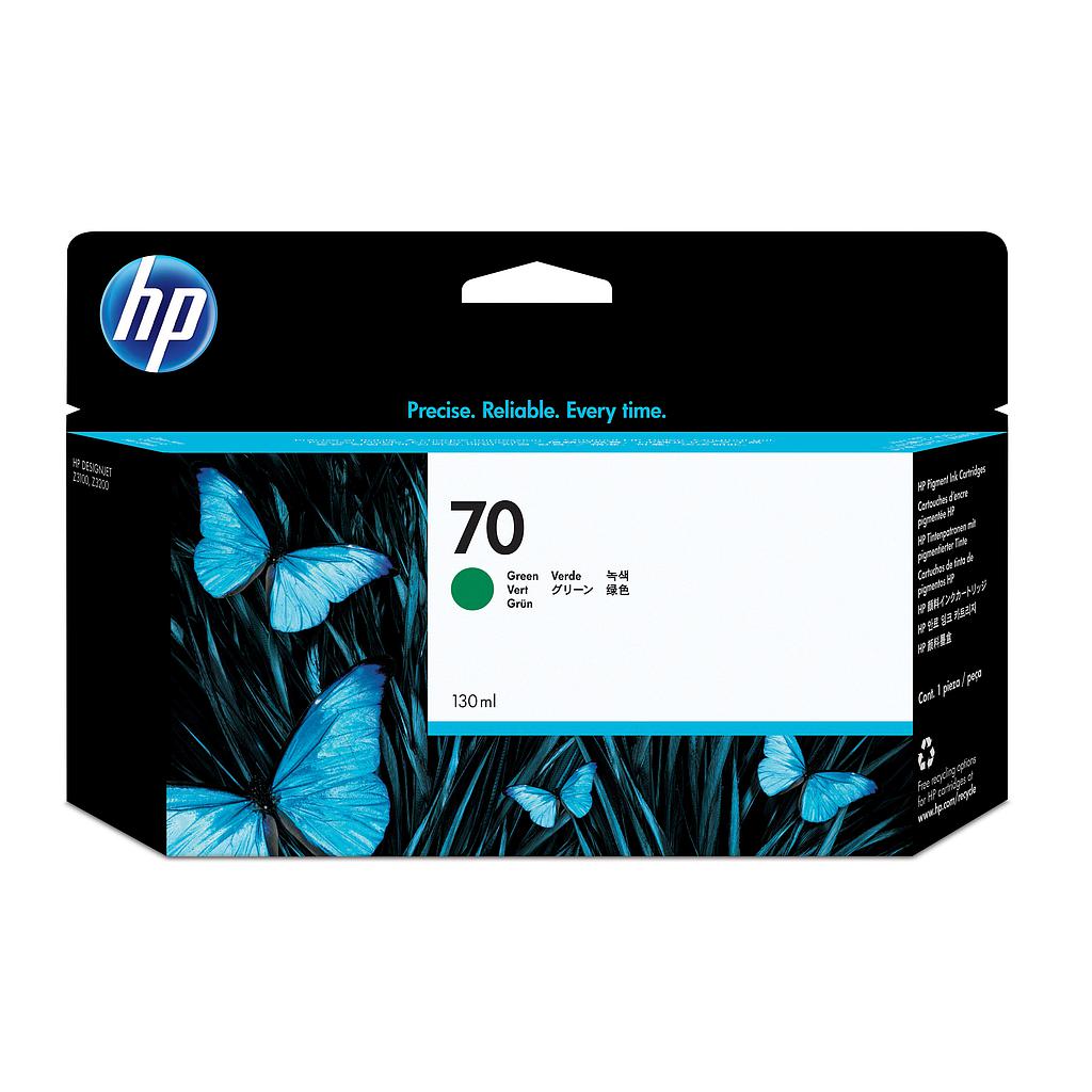 HP ( HEWLETT PACKARD ) - Cartuchos ORIGINALES Inyección De Tinta 70 verde (Ref.C9457A)