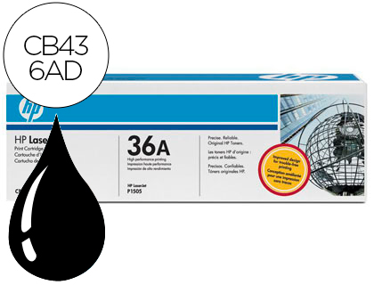 HP ( HEWLETT PACKARD ) - Toner Laser ORIGINALES 36A NEGRO PK2 (Ref.CB436AD)