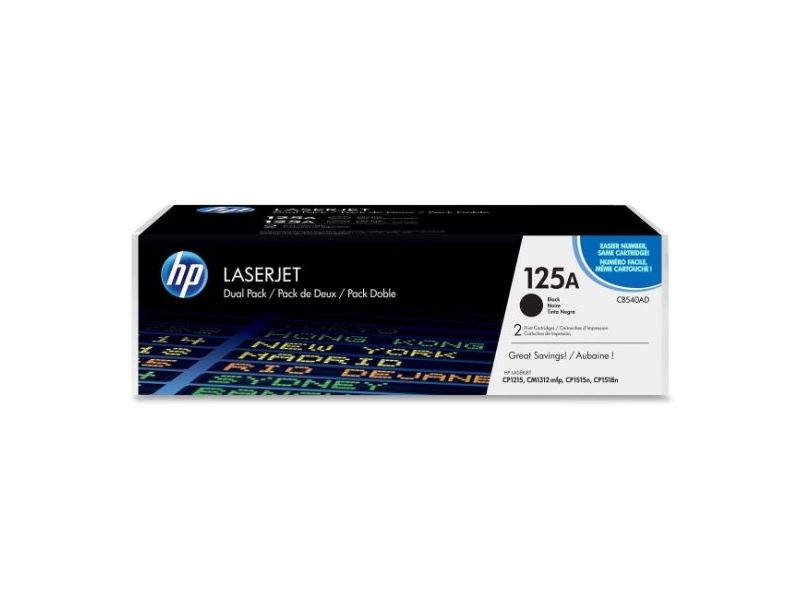 HP ( HEWLETT PACKARD ) - Toner Laser ORIGINALES Negro Pack 2 (Ref.CB540AD)