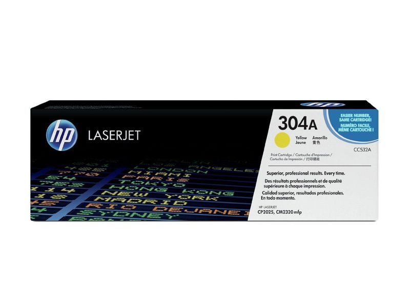 HP ( HEWLETT PACKARD ) - Toner Laser ORIGINALES 304A Amarillo (Ref.CC532A)