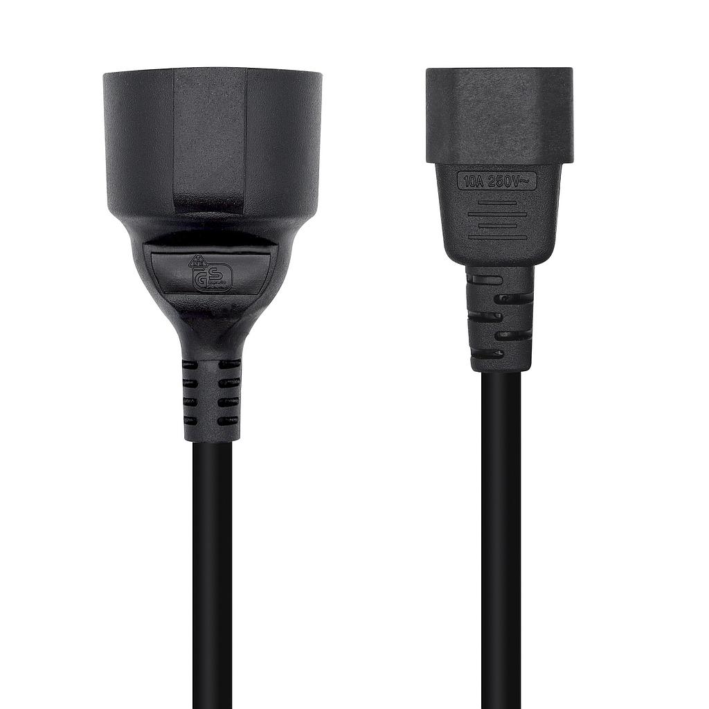 AISENS - CABLE ALIMENTACIÓN 16A, C14/M A CEE7/H, 25CM (Ref.A132-0467)