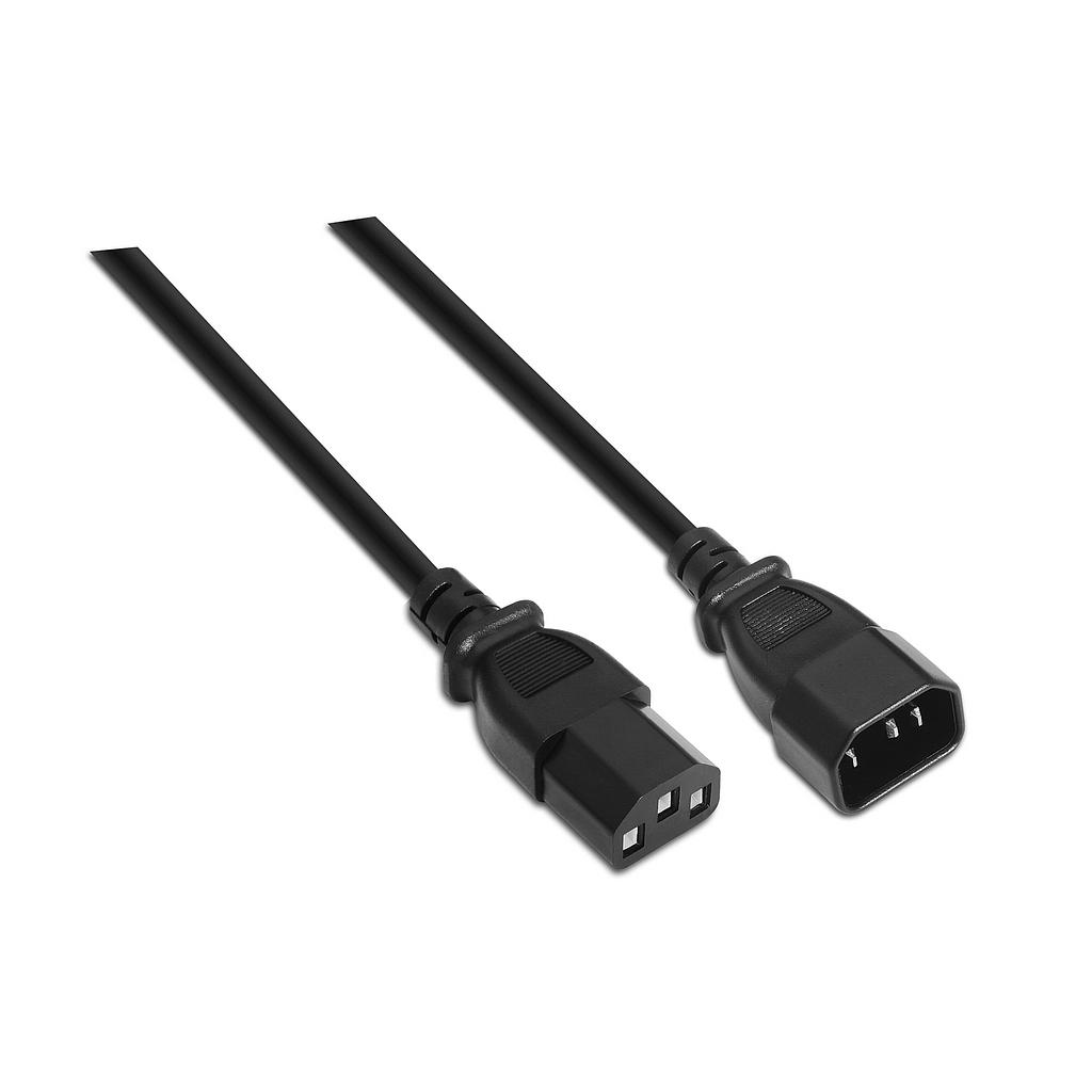 AISENS - CABLE ALIMENTACIÓN CPU, C13/H-C14/M, NEGRO, 1.5M (Ref.A132-0171)