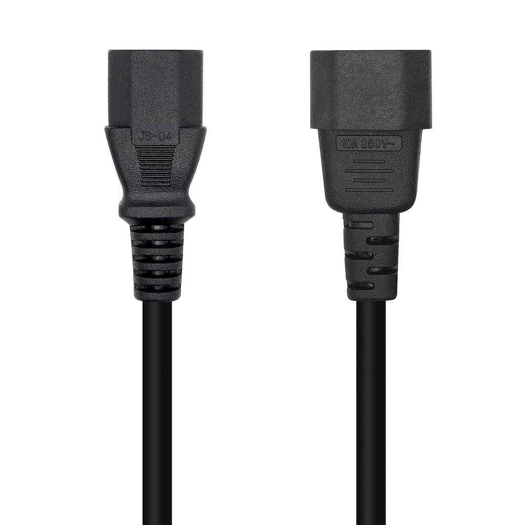 AISENS - CABLE ALIMENTACIÓN CPU, C13/H-C14/M, NEGRO, 3.0M (Ref.A132-0466)