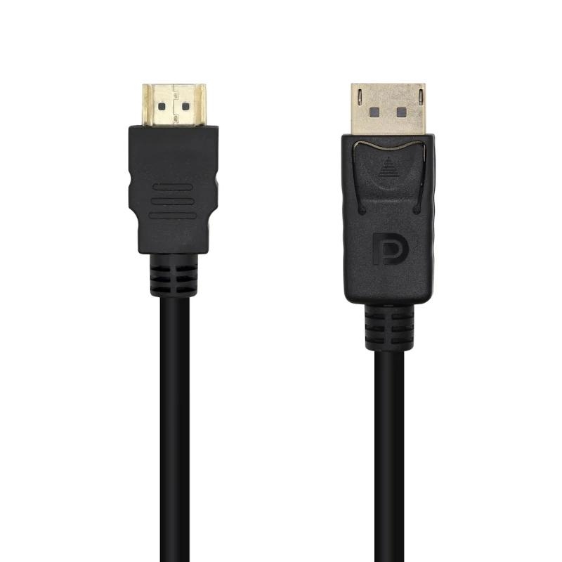 AISENS - CABLE CONVERSOR DISPLAYPORT A HDMI DP/M - HDMI/M NEGRO 2,0M (Ref.A125-0364)