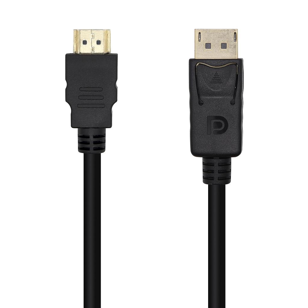 AISENS - CABLE CONVERSOR DISPLAYPORT A HDMI, DP/M-HDMI/M, NEGRO, 1.0M (Ref.A125-0459)