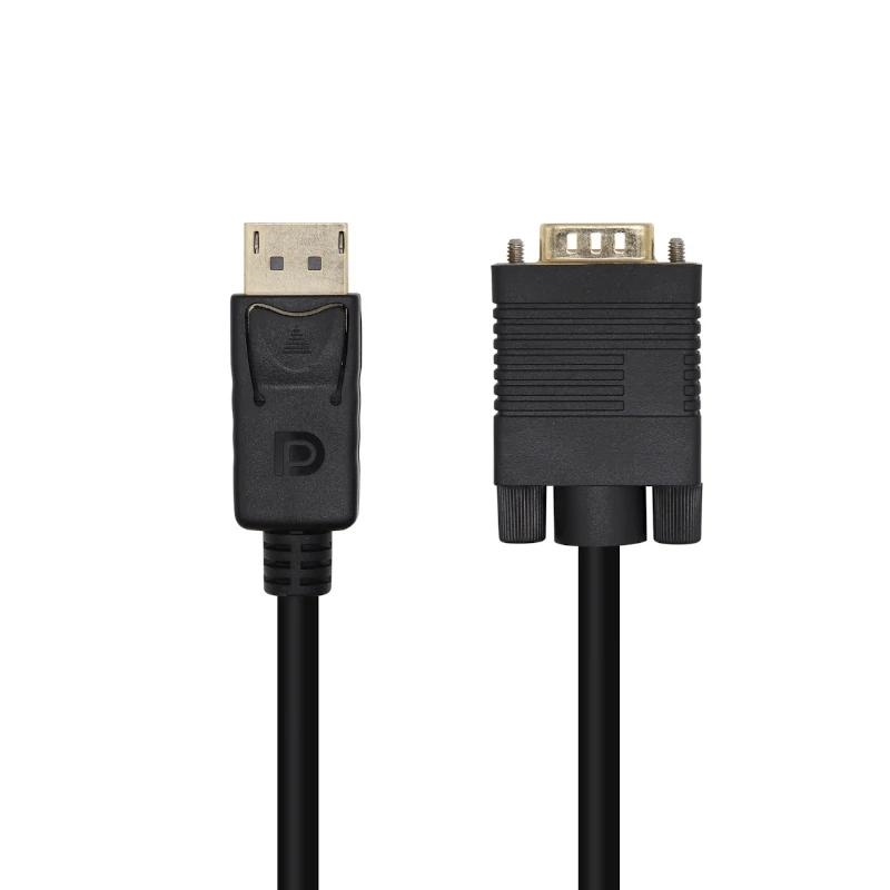 AISENS - CABLE CONVERSOR DISPLAYPORT A VGA, DP/M-VGA/M, NEGRO, 2.0M (Ref.A125-0365)