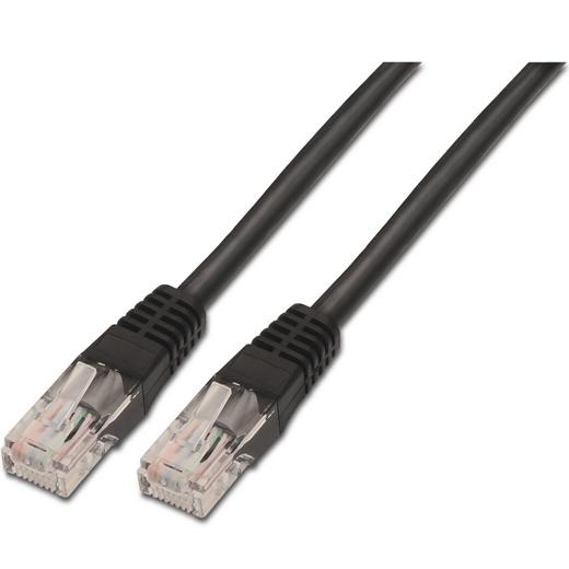 AISENS - CABLE DE RED LATIGUILLO RJ45 CAT.6 UTP AWG24 NEGRO 2,0M (Ref.A135-0259)