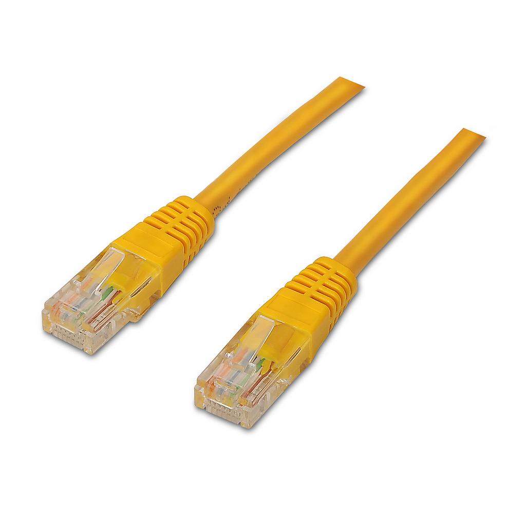 AISENS - CABLE DE RED LATIGUILLO RJ45 CAT.6 UTP AWG24, AMARILLO, 0.5M (Ref.A135-0253)