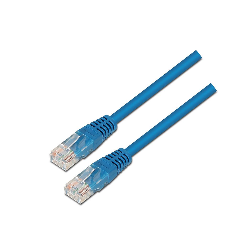 AISENS - CABLE DE RED LATIGUILLO RJ45 CAT.6 UTP AWG24, AZUL, 2.0M (Ref.A135-0243)