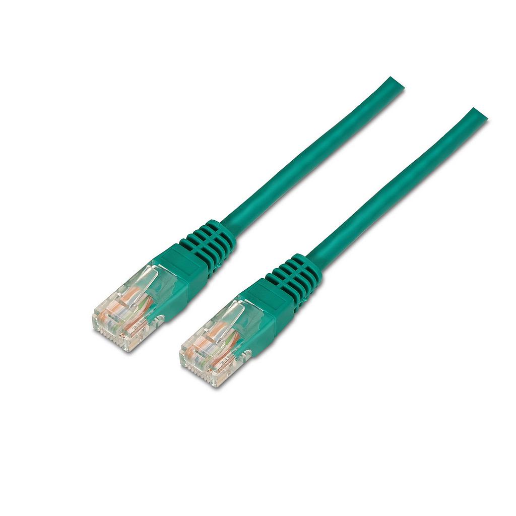 AISENS - CABLE DE RED LATIGUILLO RJ45 CAT.6 UTP AWG24, VERDE, 3.0M (Ref.A135-0248)