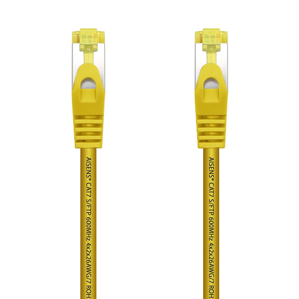 AISENS - CABLE DE RED LATIGUILLO RJ45 LSZH CAT.7 600 MHZ S/FTP PIMF AWG26, AMARILLO, 2.0M (Ref.A146-0475)